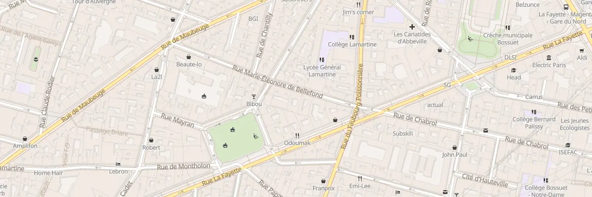 Plan du 13 Rue M Eleonore de Bellefond à Paris 9e Arrondissement