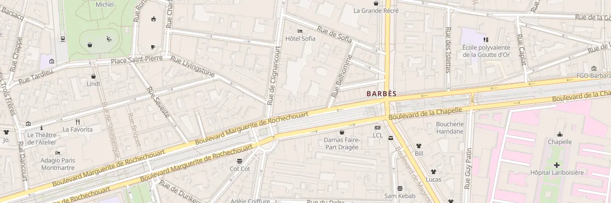 Plan du 28 Bd Marguerite de Rochechouart à Paris 18e Arrondissement