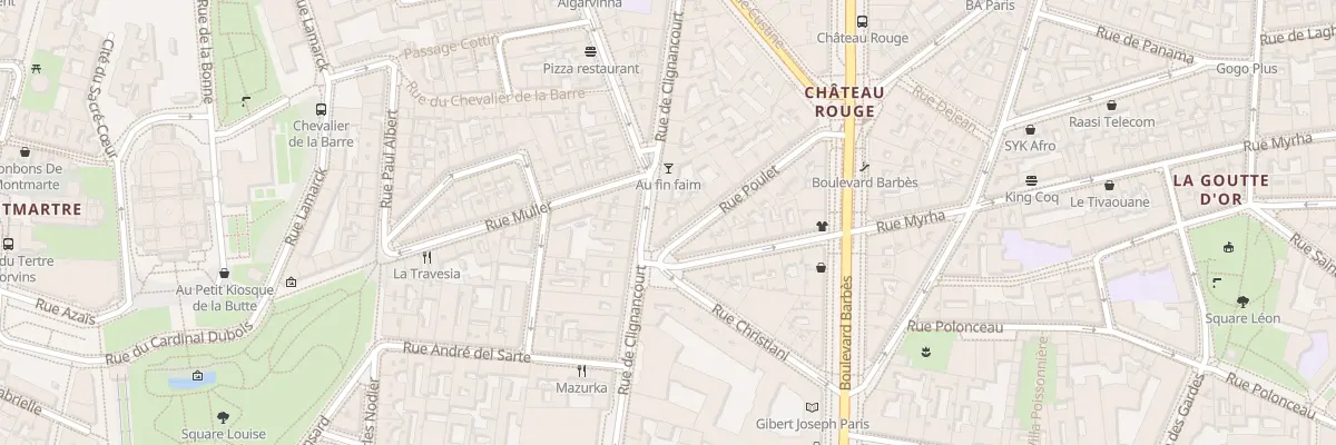 Plan du 36 Rue de Clignancourt à Paris 18e Arrondissement