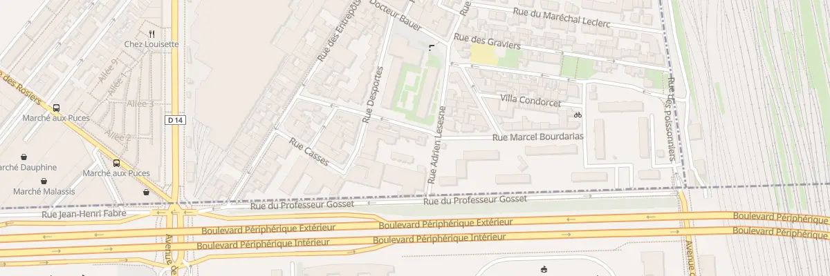 Plan du 14 Rue Baudin à Saint-Ouen-sur-Seine