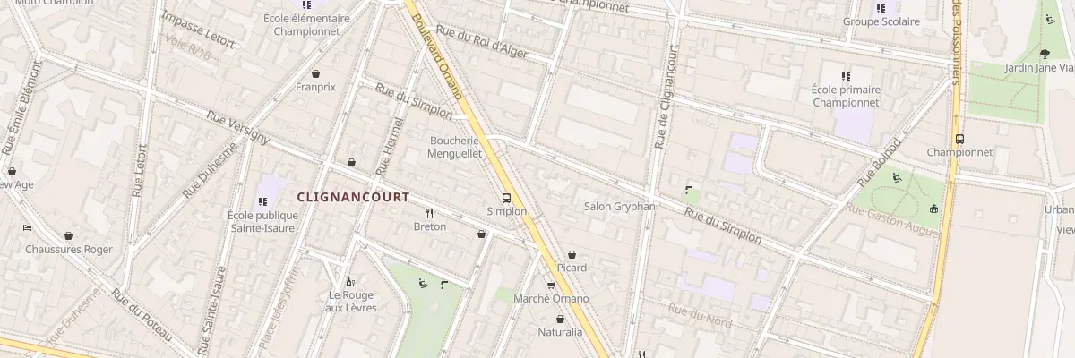 Plan du 40 Bd Ornano à Paris 18e Arrondissement