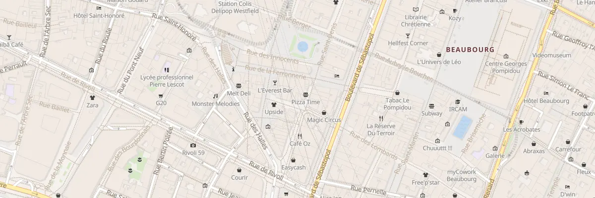 Plan du 29 Rue Saint-Denis à Paris 1er Arrondissement