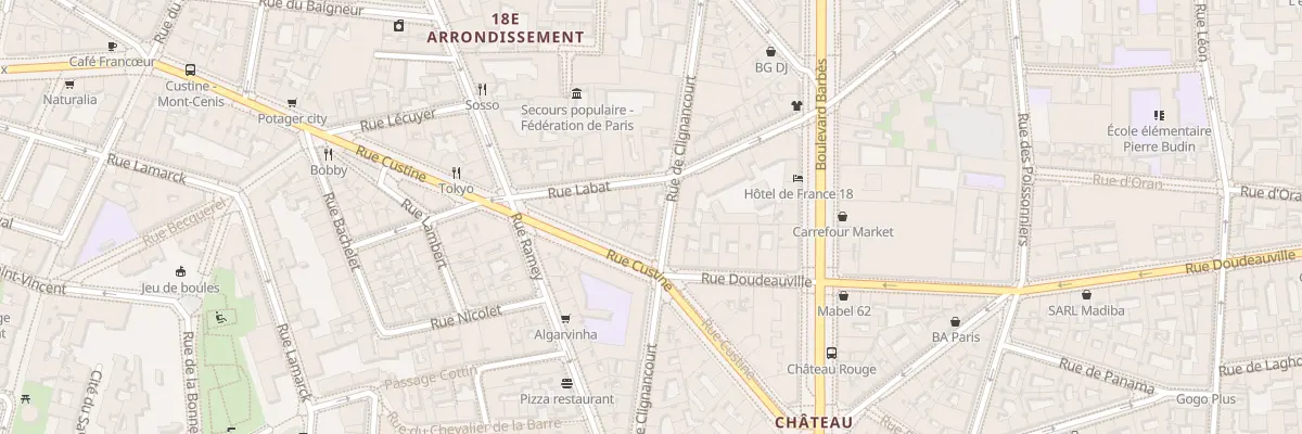 Plan du 67 Rue de Clignancourt à Paris 18e Arrondissement