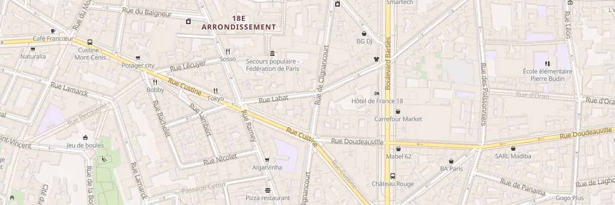 Plan du 69 Rue de Clignancourt à Paris 18e Arrondissement