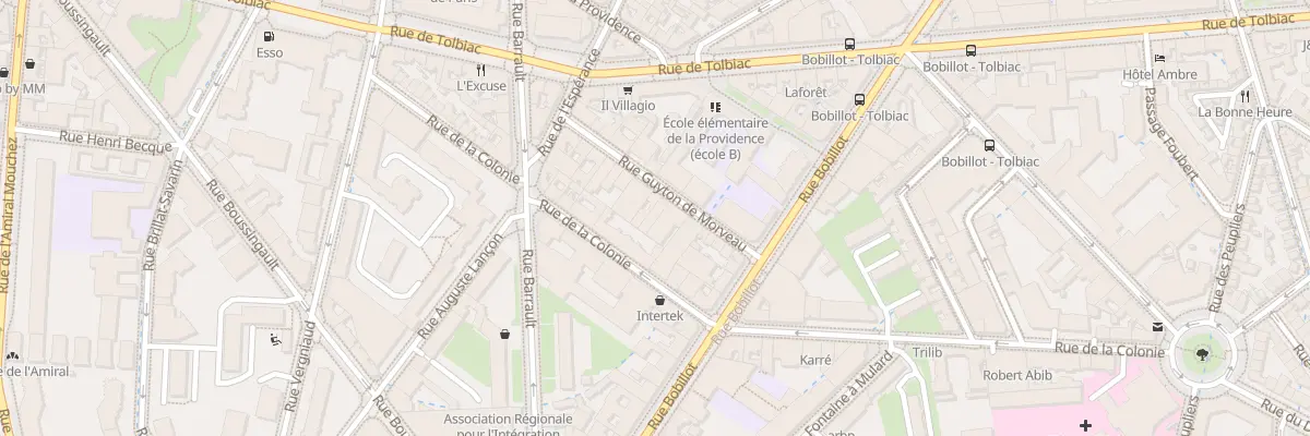 Plan du 15 Rue Guyton de Morveau à Paris 13e Arrondissement