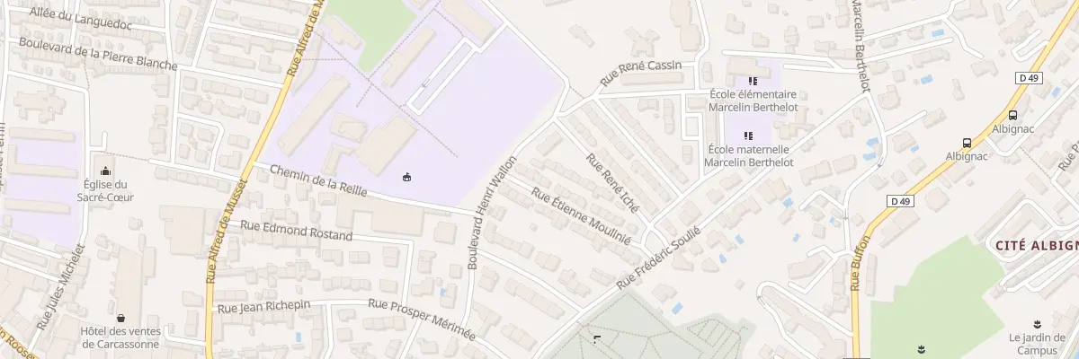 Plan du 22 Rue Etienne Moulinié à Carcassonne