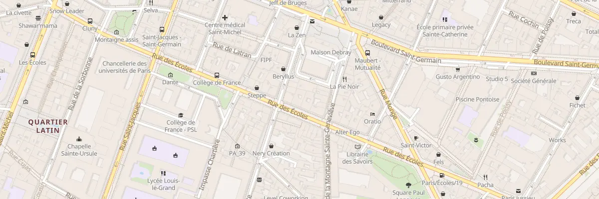 Plan du 26 Rue des Écoles à Paris 5e Arrondissement
