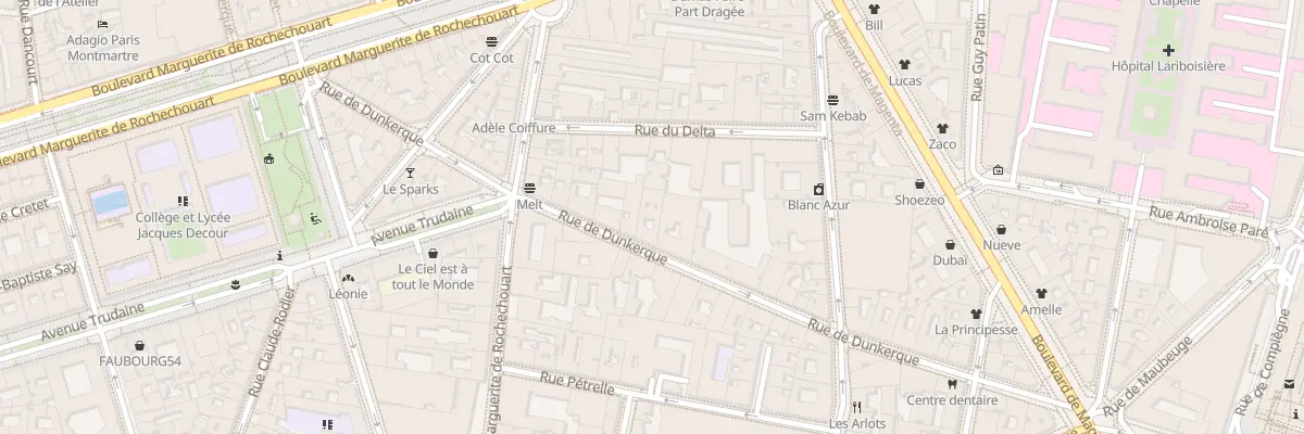 Plan du 54 Rue de Dunkerque à Paris 9e Arrondissement