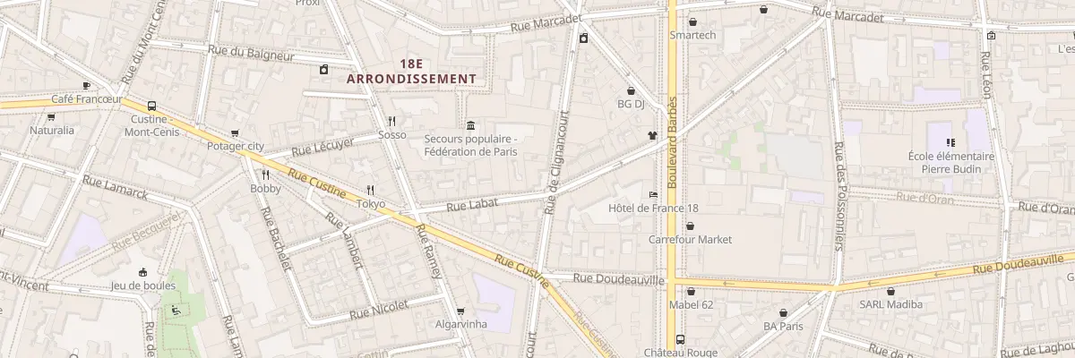 Plan du 71 Rue de Clignancourt à Paris 18e Arrondissement