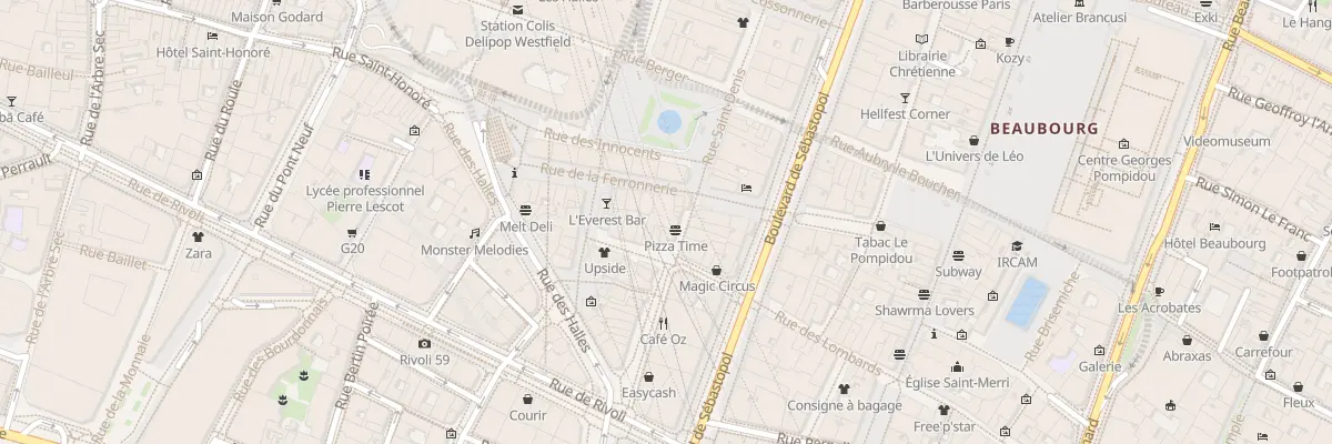 Plan du 33 Rue Saint-Denis à Paris 1er Arrondissement