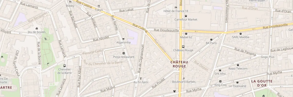 Plan du 52B Rue de Clignancourt à Paris 18e Arrondissement