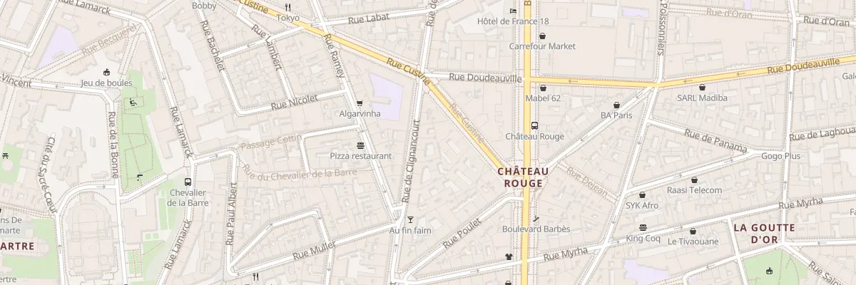 Plan du 52 Rue de Clignancourt à Paris 18e Arrondissement