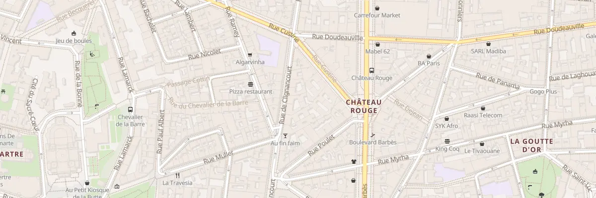 Plan du 48 Rue de Clignancourt à Paris 18e Arrondissement