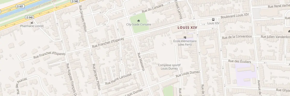 Plan du 5 Rue Masséna à Dunkerque