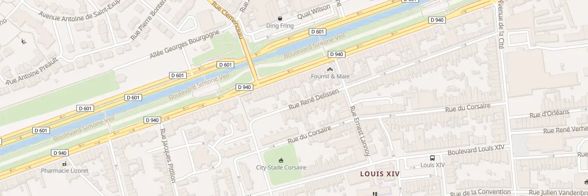 Plan du 86 Rue René Delissen à Dunkerque