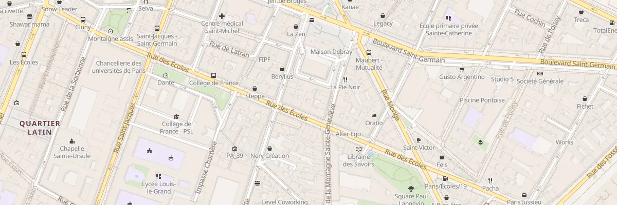 Plan du 24 Rue des Écoles à Paris 5e Arrondissement