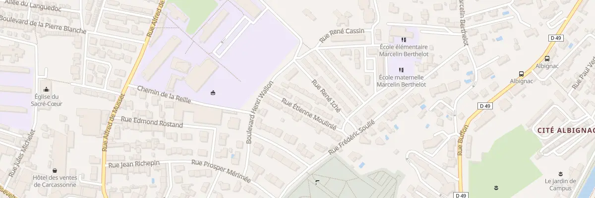 Plan du 18 Rue Etienne Moulinié à Carcassonne