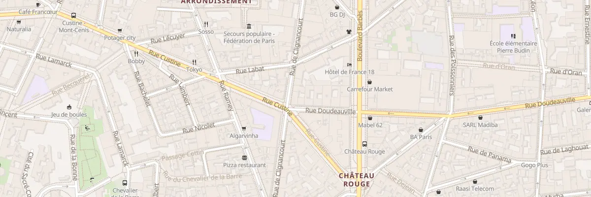 Plan du 58 Rue de Clignancourt à Paris 18e Arrondissement