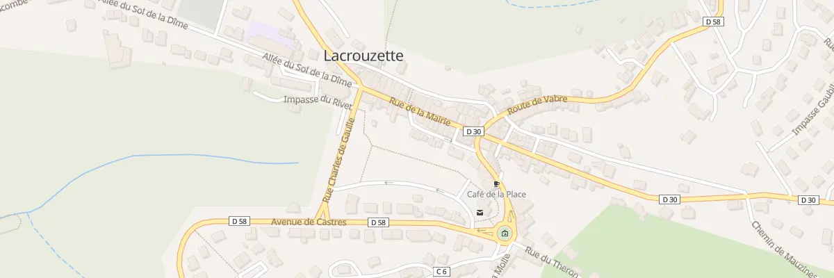 Plan du 6 Rue Jeanne d’Arc à Lacrouzette