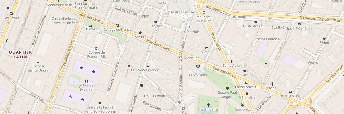 Plan du 27 Rue des Écoles à Paris 5e Arrondissement