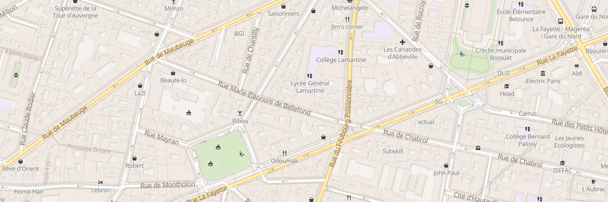 Plan du 10 Rue M Eleonore de Bellefond à Paris 9e Arrondissement