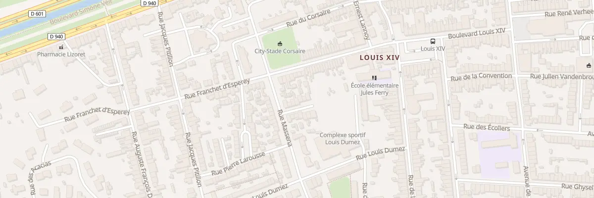 Plan du 7 Rue Masséna à Dunkerque