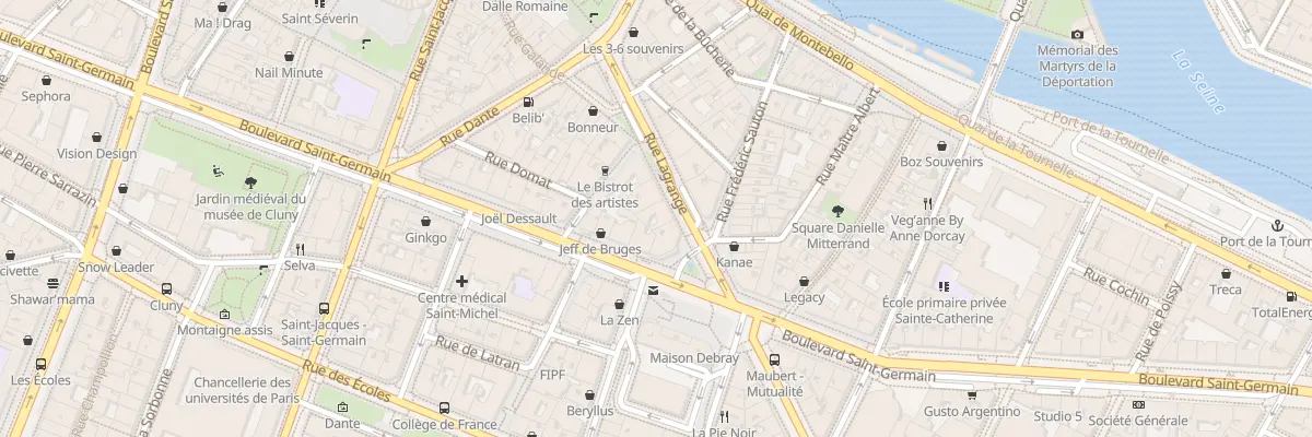 Plan du 16 Rue Lagrange à Paris 5e Arrondissement