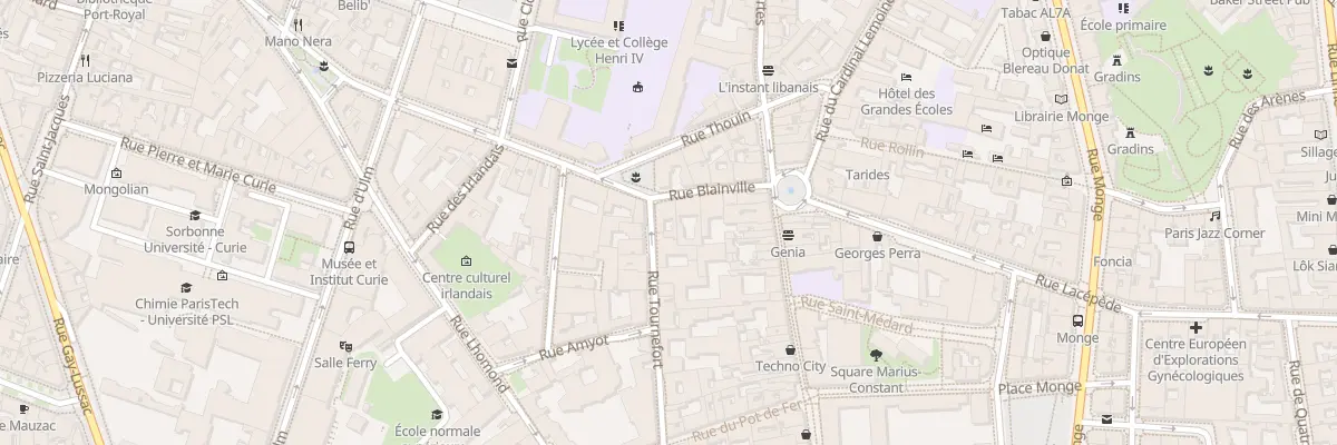 Plan du 11 Rue Blainville à Paris 5e Arrondissement