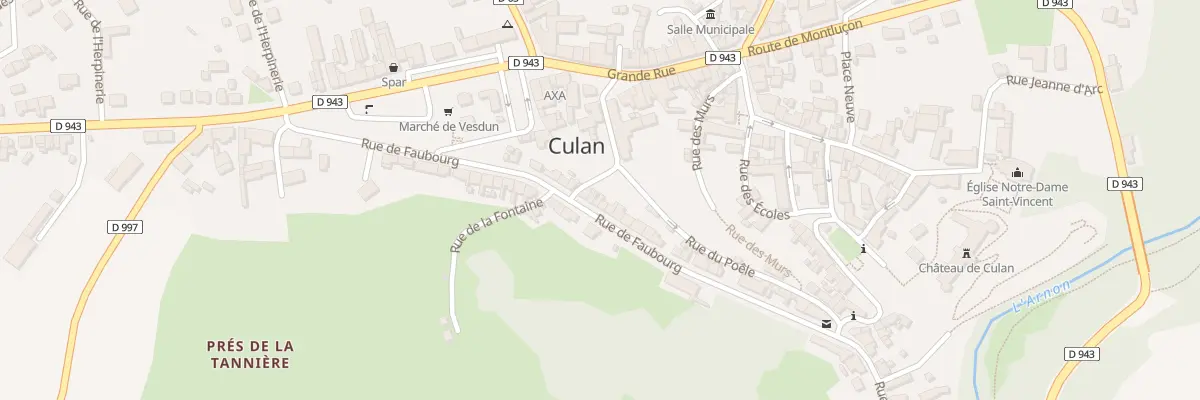 Plan du 48 Rue du Faubourg à Culan