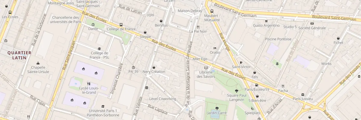 Plan du 25B Rue des Écoles à Paris 5e Arrondissement