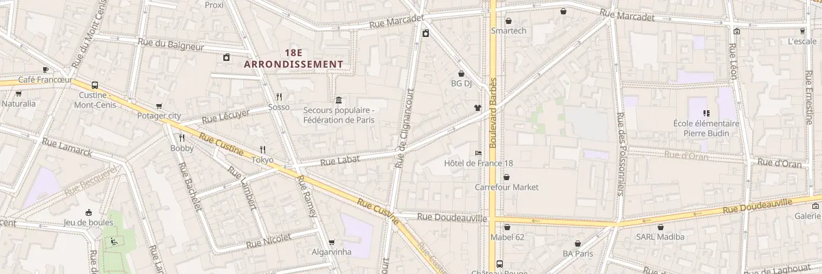 Plan du 66 Rue de Clignancourt à Paris 18e Arrondissement