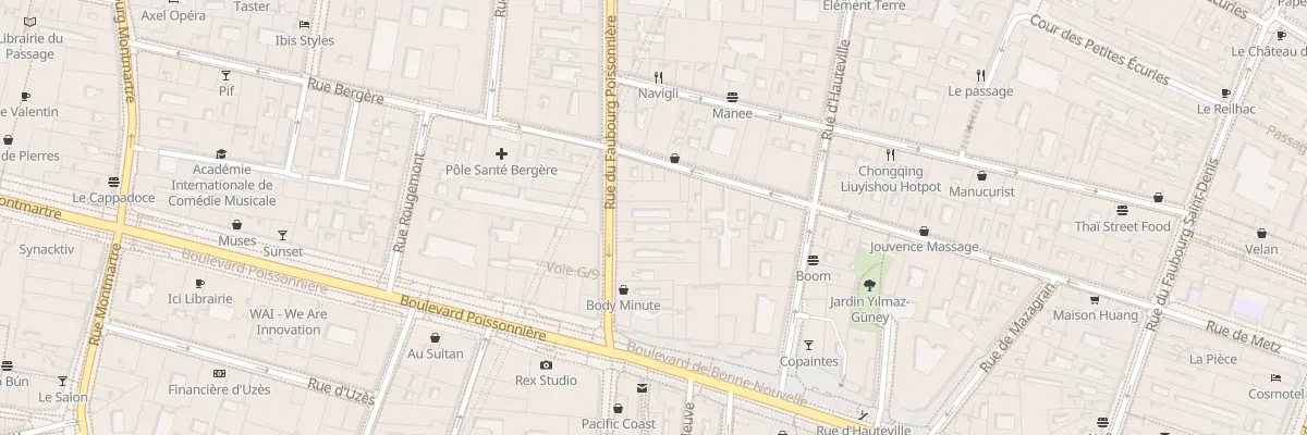 Plan du 12 Rue du Faubourg Poissonnière à Paris 10e Arrondissement