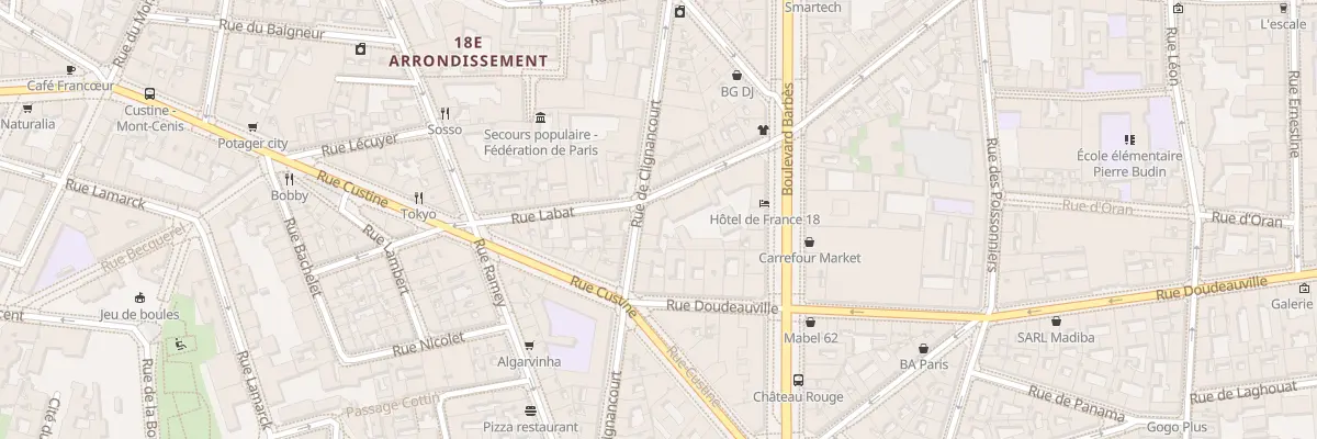 Plan du 64 Rue de Clignancourt à Paris 18e Arrondissement