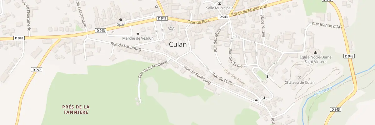 Plan du 46 Rue du Faubourg à Culan