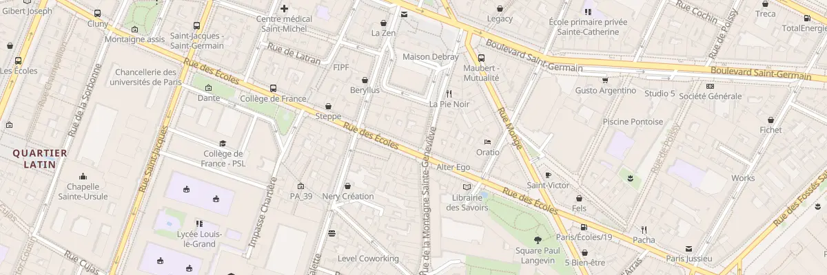 Plan du 22 Rue des Écoles à Paris 5e Arrondissement