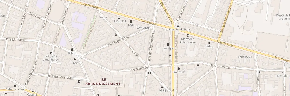Plan du 97 Rue de Clignancourt à Paris 18e Arrondissement