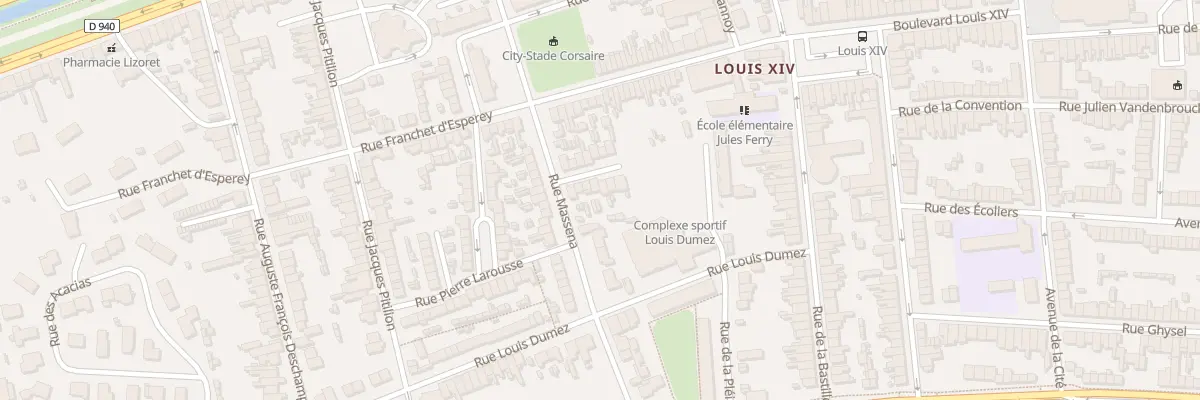Plan du 21 Rue Masséna à Dunkerque