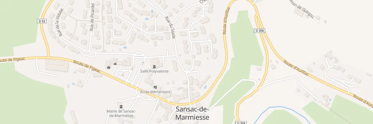 Plan du 12 Rue du Stade à Sansac-de-Marmiesse