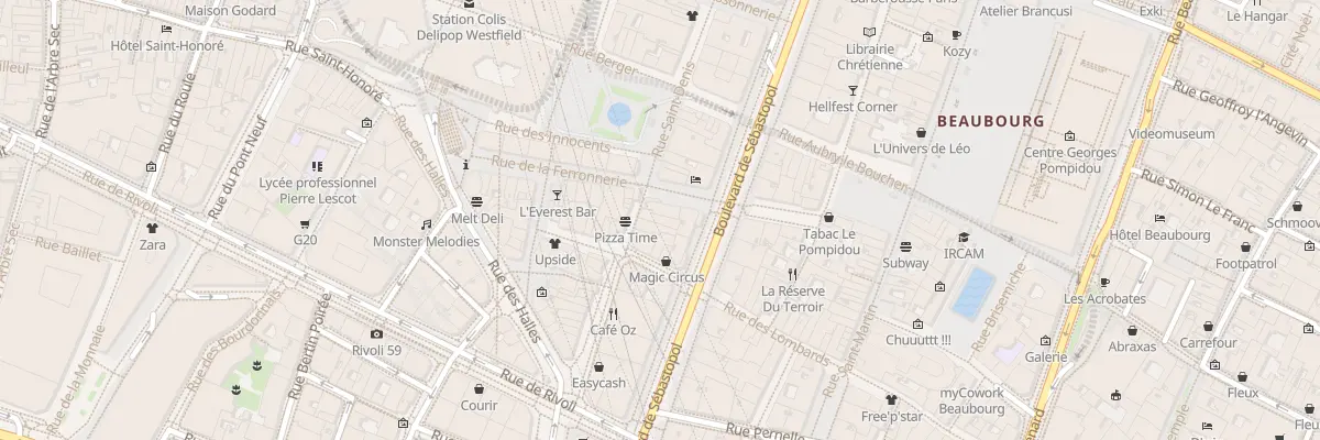 Plan du 30 Rue Saint-Denis à Paris 1er Arrondissement