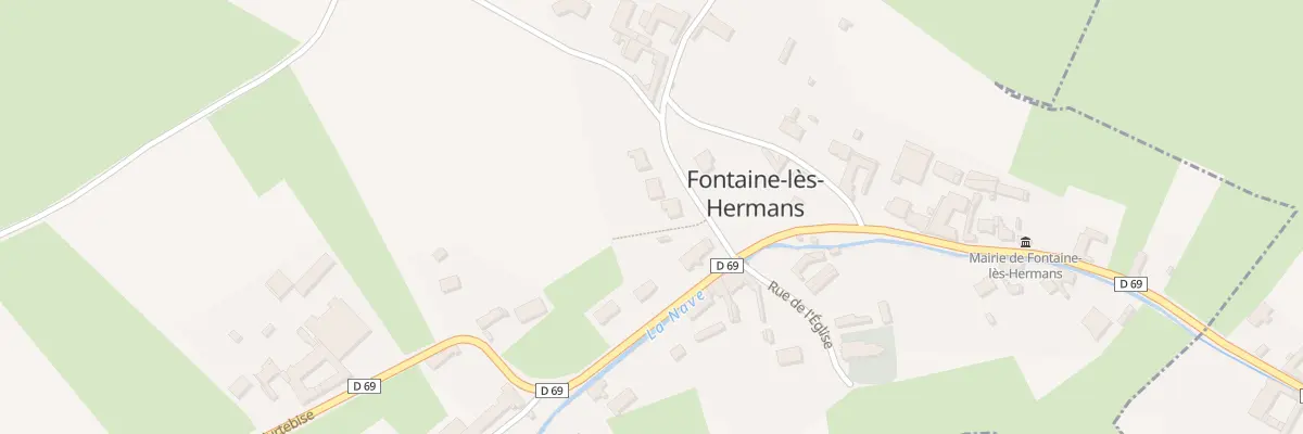 Plan du 1 Rue du Chateau à Fontaine-lès-Hermans