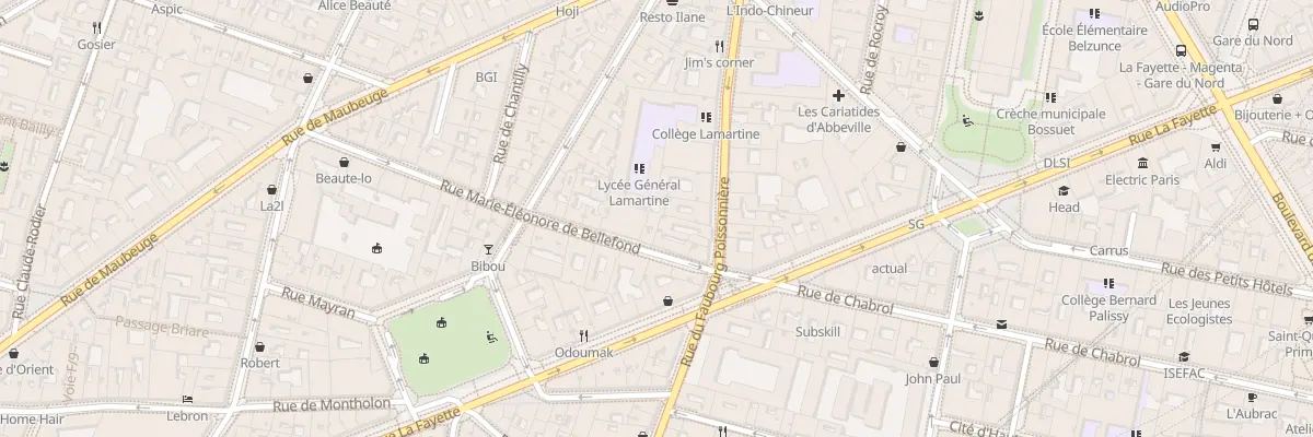 Plan du 8 Rue M. Eleonore de Bellefond à Paris 9e Arrondissement