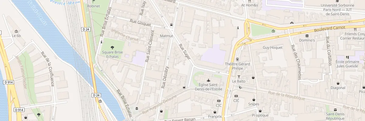 Plan du 1B Rue Suger à Saint-Denis