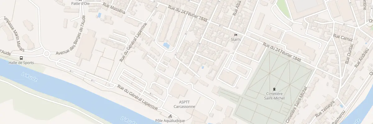 Plan du 2 Rue Marceau Perrutel à Carcassonne