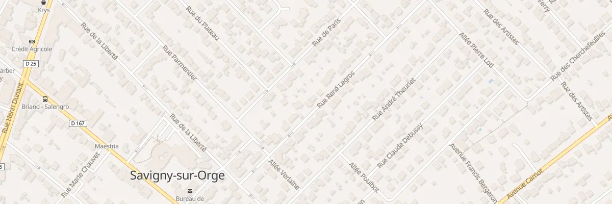 Plan du 23 Rue Rene Legros à Savigny-sur-Orge