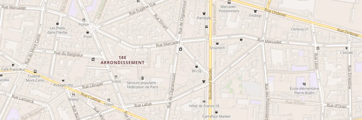 Plan du 80 Rue de Clignancourt à Paris 18e Arrondissement