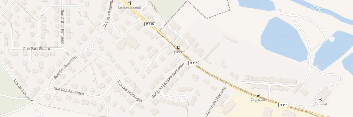 Plan du 2 Rue Jean-jacques Rousseau à Cagny