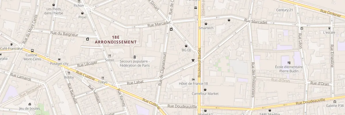 Plan du 70 Rue de Clignancourt à Paris 18e Arrondissement