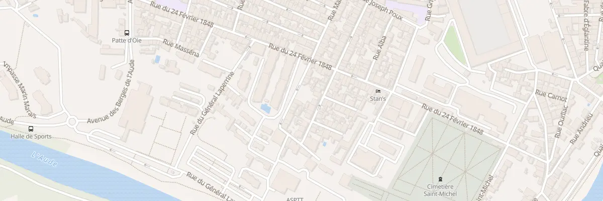Plan du 14 Rue Marceau Perrutel à Carcassonne