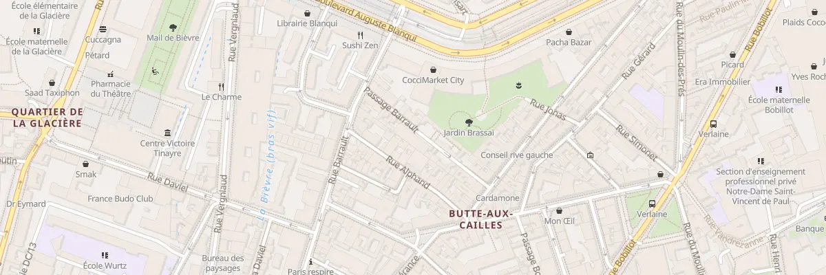 Plan du 17 Pas Barrault à Paris 13e Arrondissement