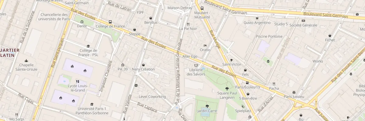 Plan du 25 Rue des Écoles à Paris 5e Arrondissement